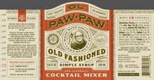 Load image into Gallery viewer, Ol Paw Paw Old Fashioned Cocktail Mix
