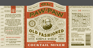 Ol Paw Paw Old Fashioned Cocktail Mix